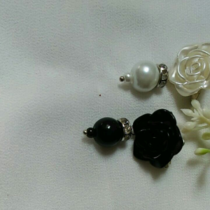 Aksesoris 76 - Pin Hijab - Bros Bunga - Peniti Mutiara Handmade