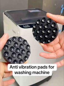 SG Local Stock Anti Vibration Pads for Washing Machine Non-slip Shockproof Washing Machine Fixed Base Noise Reduction Round Rubber Mat