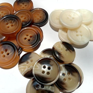 12Pcs Kancing Kemeja Loreng/Macan/Belang Hitam/Jas/Blazer Hitam 21mm