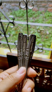Garpu Stainless Custom Nama Ukir Laser 1 Lusin Atau 12 Biji