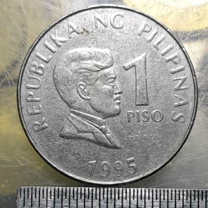Koleksi koin kuno Filipina klasik antik 1 piso 1995