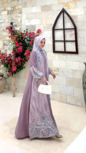 27gadih gamis set hijab model terbaru lebaran 2025 edisi set chaila dress aka adm 26 produk amore by ruby