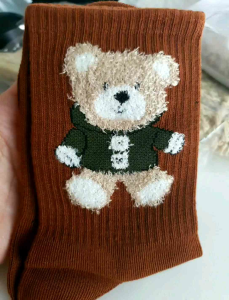 ถุงเท้าการ์ตูนลายหมี 1 คู่