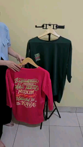 Kaos Oversize Wanita Lengan 7/8 Gambar Kekinian Ukuran L XL & XXL
