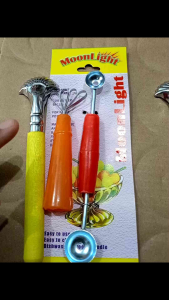 (Paket Isi 3PCS) Paket Hemat Alat Kerok Buah Cocktail dan Serut Kelapa Muda / Alat Kerok Serut Es Buah / Kerokan Serutan Serut Buah Kelapa Blewah Melon / Kerokan Degan / Cuplekan Buah Bulat