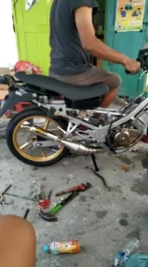 Cod✓knalpot racing satria hiu/lumba Suara kemrincing