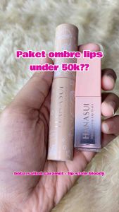HANASUI SET OMBRE LIPCREAM SALTED CARAMEL LIPTINT BLOODY
