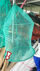 Túi đựng cá Rọng cá cước rọ xanh mắt lưới 4li(4mm) cao từ 55cm đến 75cm