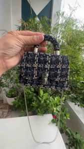 Túi 2hand đeo vai rất mini nhà Da Dà vải dạ tweat của Mỹ -T453