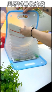 🇲🇾Readystock🇲🇾 手提竖式风琴包 Vertical accordion bag 13 Layer Folder File Organizer Paper Folder Waterproof Clear Book Bag 风琴包