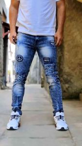 celana jeans bordir army soft 28-33