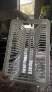 Plastic Dish Rack Organizer - Brown and White - Plate organizer for Catering and Restaurant