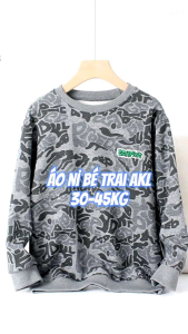 Áo nỉ bé trai AKL 30-45kg áo nỉ dài tay thu đông bé trai Quảng Châu phong cách Hàn Quốc