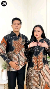 Couple Tunik Batik Kemeja pria Lengan Panjang Berkualitas Sarimbit Pasangan Terbaru