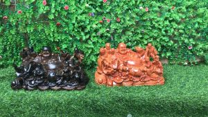 Tượng di lạc ngũ phúc phong thuỷ gỗ hương đá  mun hoa kt 30/15/15