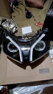 Reflektor Lampu Depan Vario 110 Karbu Model Custom Biled Projie Alis Warna