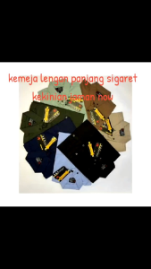 KEMEJA PRIA POLOS LENGAN PANJANG CASUAL FORMAL BAHAN KATUN SIGARET TEBAL PREMIUM KEKINIAN