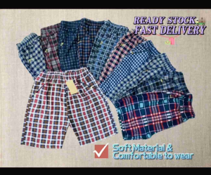 Lady Elastic Short Pant With Zip Pocket / Seluar Pendek Elastik Wanita Petak