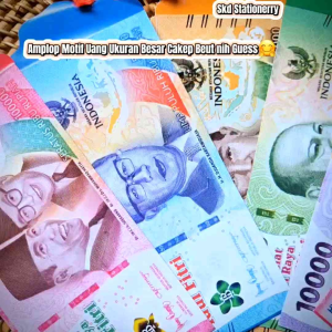 Amplop Lebaran Angpau Lebaran Uang Ukuran Panjang/Besar Gambar Uang Isi 50 Lembar Mix Gambar