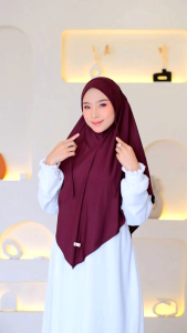 Hijab Bergo Malay Lolly Bahan Jersey Size XL/Hijab instan /Hijab malaysia/ Hijab Syari wanita muslim