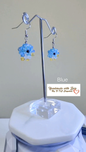 [D.T.C Crystals] Handmade Swarovski Penguins Earrings - Blue