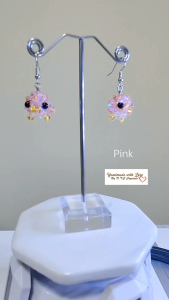 [D.T.C Crystals] Handmade Swarovski Penguins Earrings - Pink