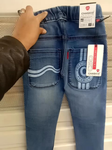 PANJANG JEANS POLOS PREMIUM//CELANA JEANS ANAK LAKI-LAKI//PINGGANG FULL KARET//COD//AGO KIDS