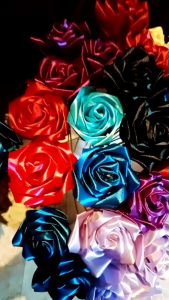 Satin 3 pcs flower Bouquet