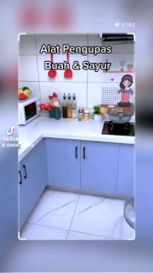 Parutan & Peeler Buah Sayuran Dengan Tabung Sampah Stainless Steel // Parutan serbaguna Tabung Stainless Steel