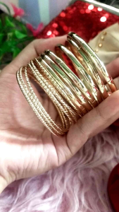 Emas Swasa Kroncong Polos Garis Premium Lapis Emas Awet Dalam Kuningan