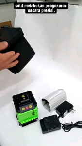 Taffware 4D 16 Alat Line Green Laser Level dengan Sensor GPS dan Alarm Remote - Hijau Energi Hemat untuk Ukuran Sedang
