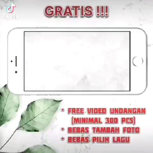 UNDANGAN PERNIKAHAN SATU SISI/ KARTU NASI MURAH SIMPLE