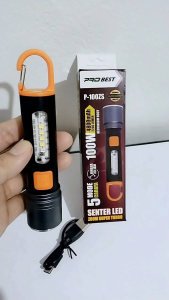 Senter Tangan LED Probest P-100ZS 100 Watt Multifungsi 5 Mode Cahaya Cas Usb Type-C