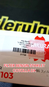 FILTER BENSIN STARLET KOTAK STARLET KAPSUL COROLLA DX MERK SAKURA