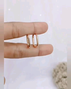 Anting Klip Titanium Segiempat Polos
