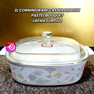 2L CORNINGWARE PASTEL BOUQUET CASSEROLE DISH A2B • Japan Surplus