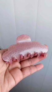 กิ๊ฟหนีบผมพลาสติก รูปก้อนเมฆสีชมพู มีกลิตเตอร์ วิ้ง วิ้ง กรุณารับประกันยอดของสมาธิ สุขภาพและการใช้งาน