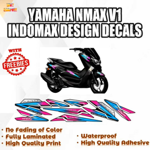 YAMAHA NMAX V1 INDOMAX DESIGN DECALS (WATERPROOF LAMINATED FADE PROOF)