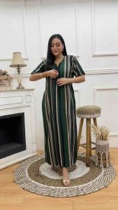 Dress Panjang Semata Kaki Busui Friendly Daster Wanita Kekinian Daster Busui Terbaru