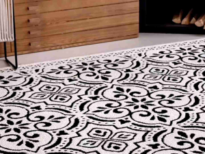 DaVee Black and white retro patterns Large Area Carpet for Living Room bedroom mat