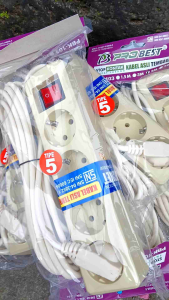 Stop Kontak 5 Lubang 5 Meter SNI Kualitas Terbaik Asli Kabel Tembaga