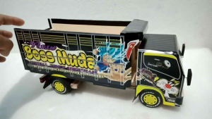 Miniatur Truk Oleng Kayu Asli: Harga Terjangkau & Variasi Lampu Terpal