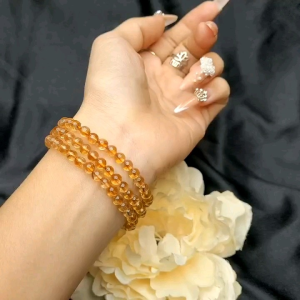 Chuỗi 3v Thạch anh tóc vàng 5li+ - Phong Thủy TUDO