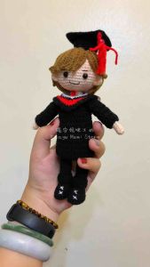 Xiaoyu Mami Store handmade crochet graduation doll sunflower heart 晓宇妈咪工坊手工钩织毕业娃娃太阳花向日葵爱心