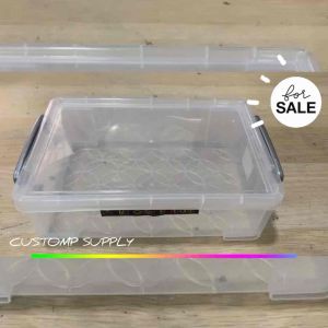 กล่องเรโท กล่องจัดเก็บ กล่องจัดระเบียบ แบบใส มีฝาปิด ขนาด 23X15 ซม สูง 7 ซม พลาสติกเกรด A - HIPPOPO