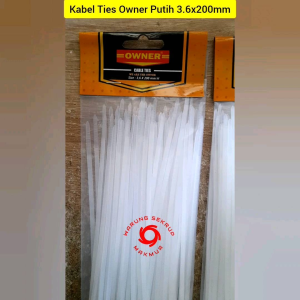 (1 Pack) Kabel Ties 3.6x200mm / Kabel Tis / Cable Ties Putih 20CM