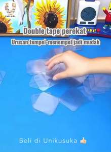 [UNIKUSUKA] 10PCS Nano Double tape kotak persegi 6x6 cm serbaguna. Double tape kuat petak tahan air