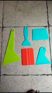 Rakel Scraper 5Pcs: Alat Bantu Pasang Kacafilm & Skotlet Stiker
