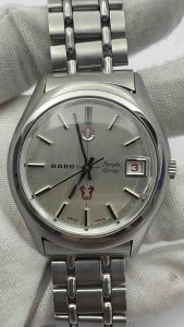 ร้านองค์กร Rado ม้าแดง Purple Horse 25 Jewels Automatic ตัวเรือนสแตนเลส นาฬิกาผู้ชาย มือสองของแท้