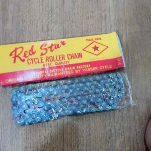 (RED STAR 114L) Rantai Sepeda Bintang Red Star Single Speed Chain Rantai Sepeda BMX Fixie Mini Jengki Lipat